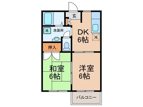 メゾン桜木B棟の物件間取画像